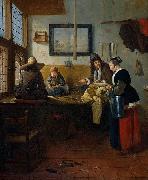 Quirijn van Brekelenkam The Tailor's Workshop oil painting artist